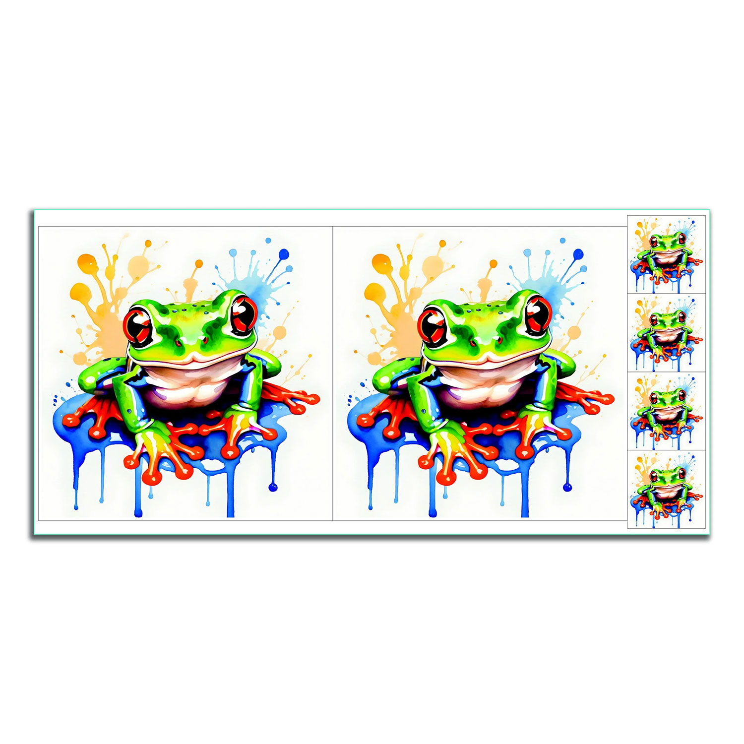 Craft Yourself Silly Rainbow Seconds Bag 7 Cushion Panels  2 x 18.5 inch Panels & 4 x Charm - Choose Any 2 - Rainbow Frog