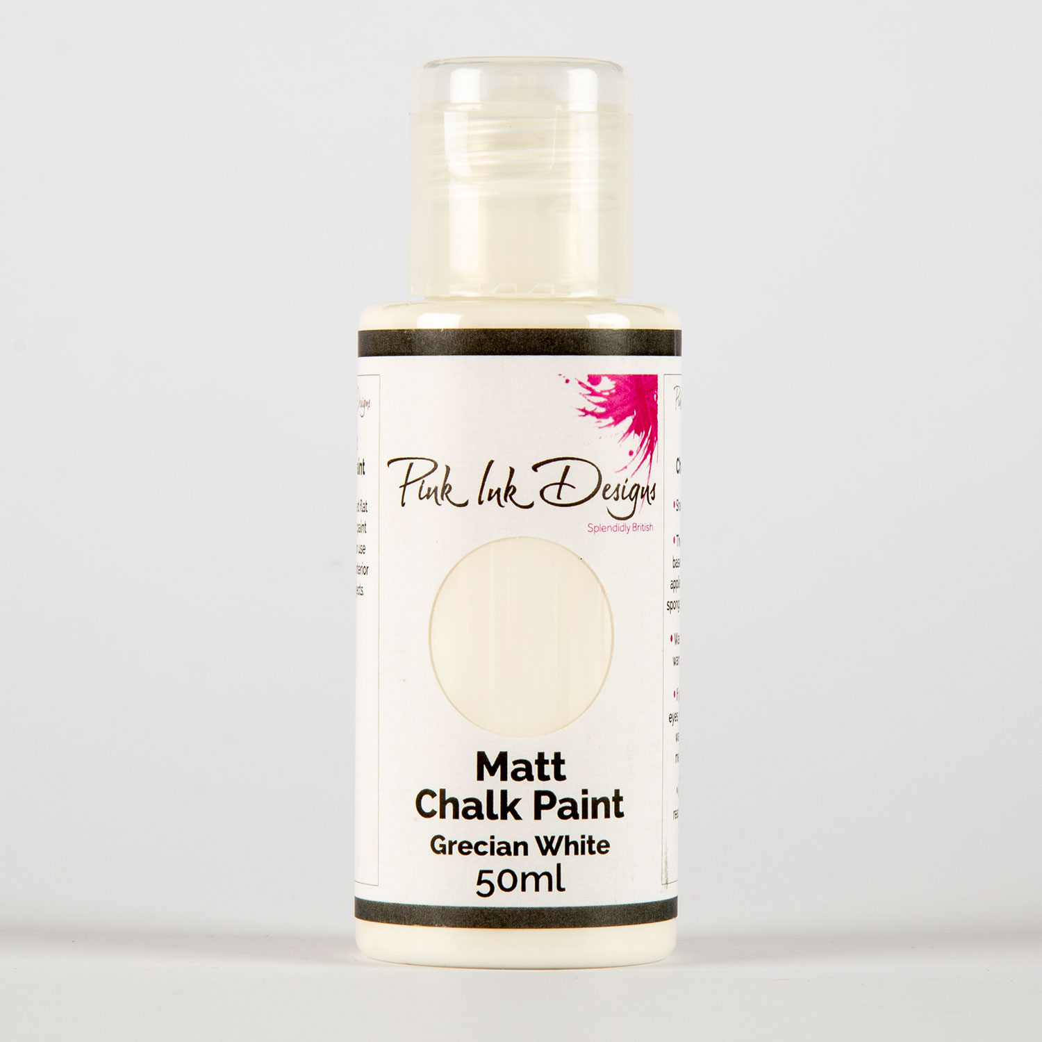 Pink Ink Matt Chalk Paint 50ml Pick-n Mix - Choose 3 - Grecian White
