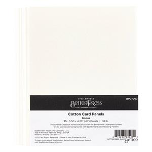 Spellbinders BetterPress 5.5x4.25" Cotton Card Panels - Bisque - 202196