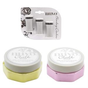 Tonic Studios Nuvo Chalk Mousse Duo with Blending Dauber - Strawberry Frappe & Lemon Curd - 202793