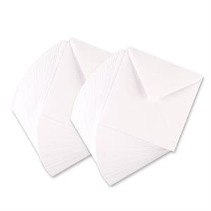 Pink Frog Crafts 6x6" White Envelopes - 100gsm - 100 Pieces - 203270