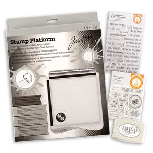 Tim Holtz Stamping Platform With Stamps & Green Ink Pad - 204881