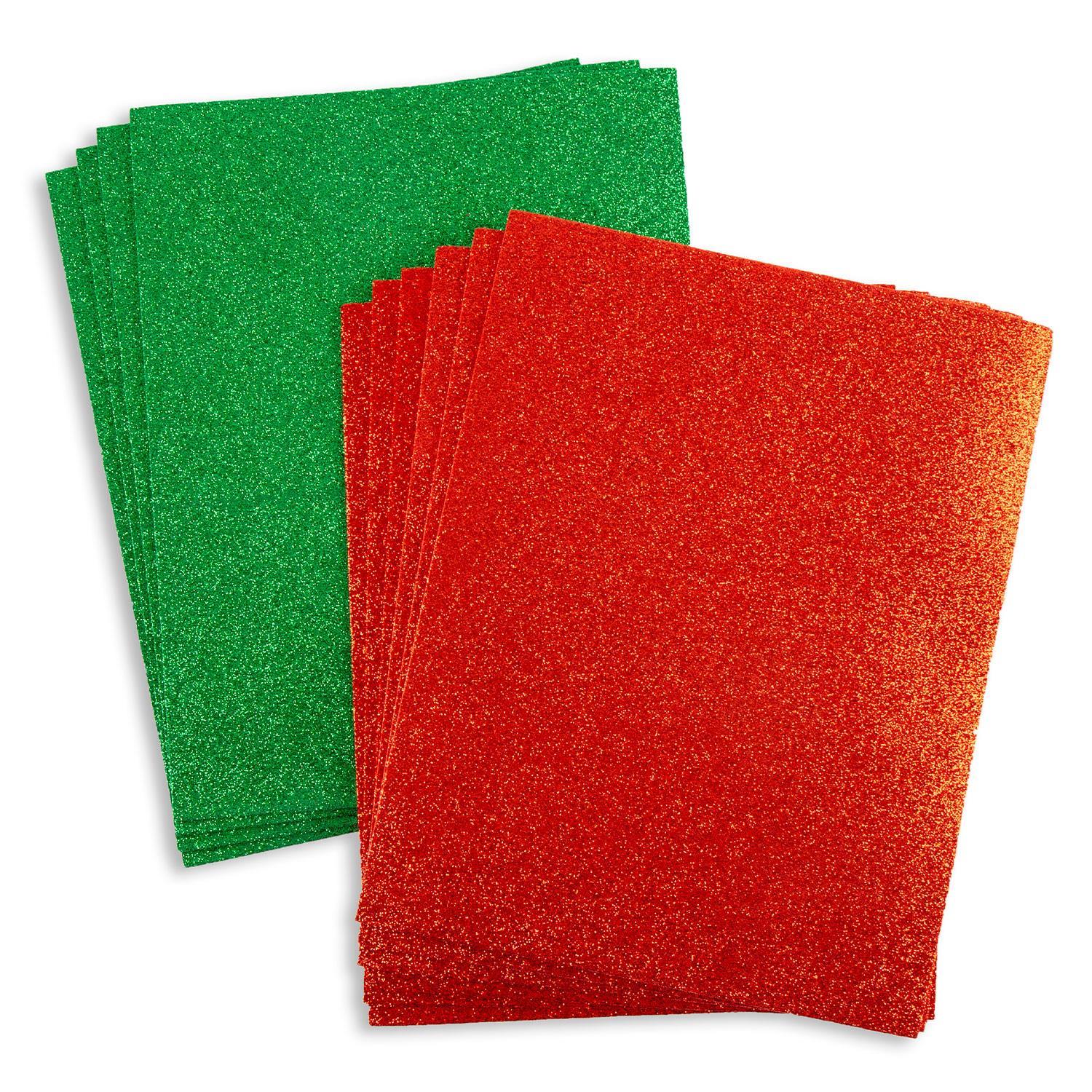 Spellbinders Pop Up Die Cutting Glitter Foam Sheets - Choose 2 - Red & Green