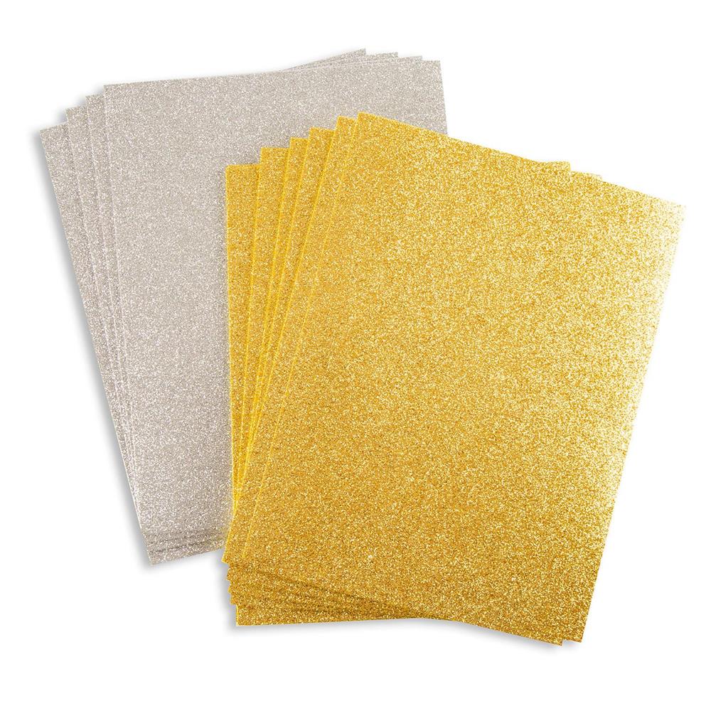 Spellbinders Pop Up Die Cutting Glitter Foam Sheets - Choose 2 - Gold & Silver