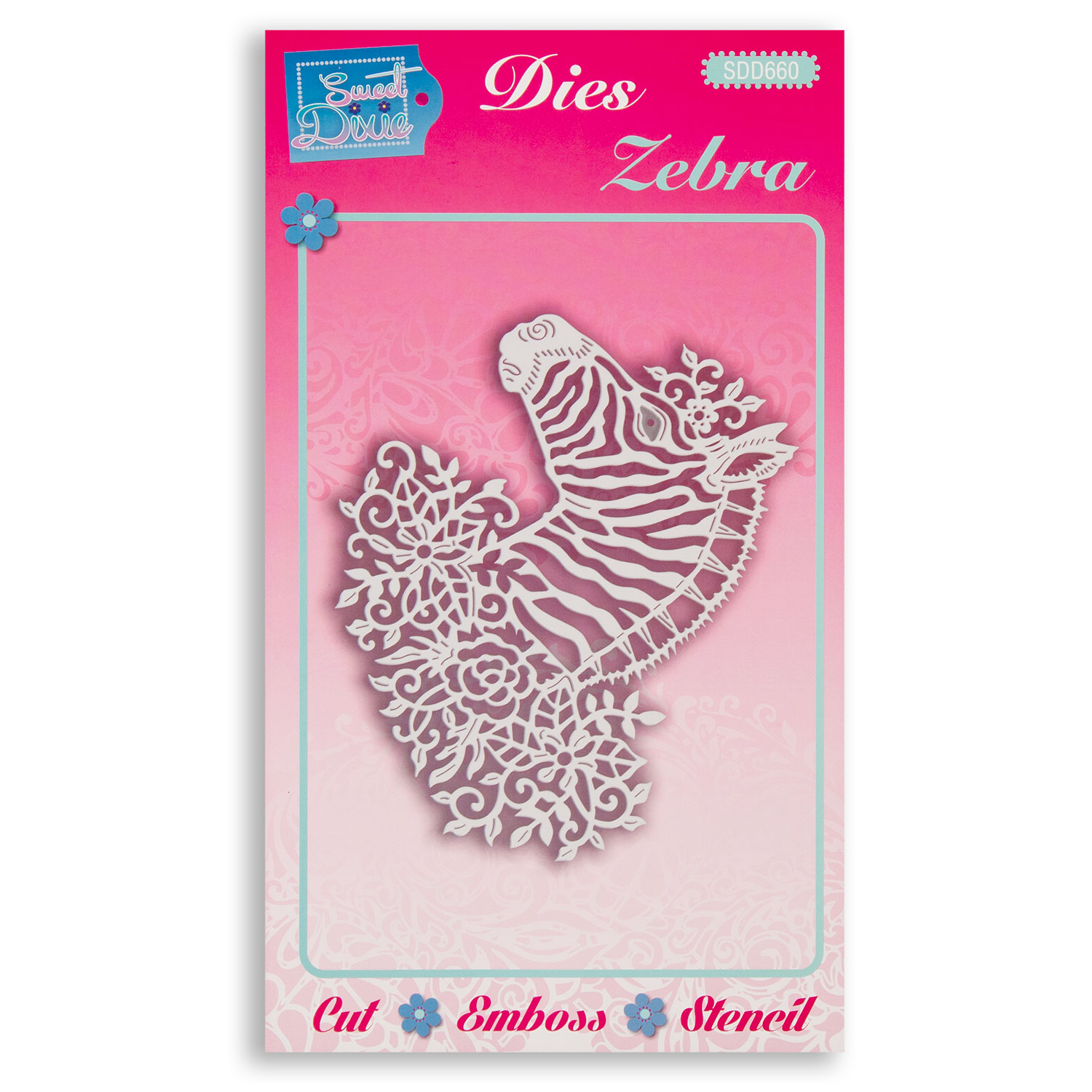 Sweet Dixie 2 x Floral Animals Die Set - Pick n Mix - Choose 2  - Floral Zebra