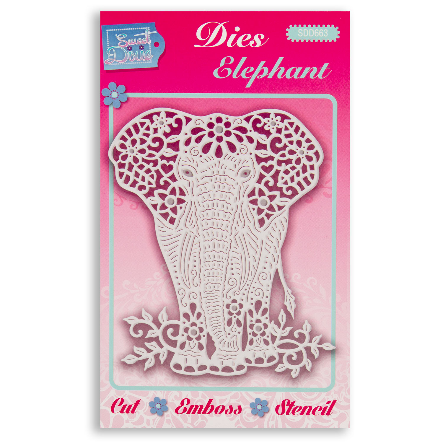 Sweet Dixie 2 x Floral Animals Die Set - Pick n Mix - Choose 2  - Floral Elephant