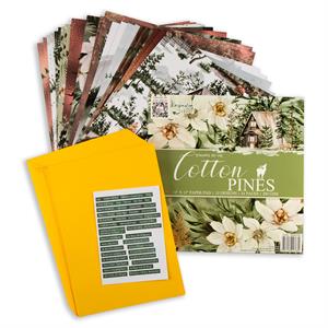 Stamps By Me Paper & Card Collection - 12x12" Cotton Pines Pad, A4 Sherbert 50 Sheet Card Pack & Sentiment Sheet - 224706