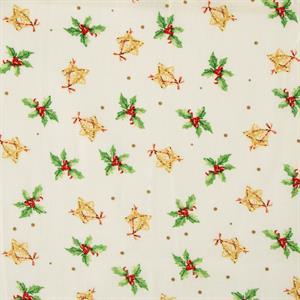 House of Alistair Gilt Wicker Star 100% Cotton - 135cm Wide x 1m Fabric Length - 231608