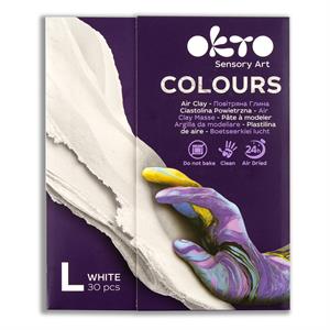 Oktoclay 180g of White Air Dry Clay - 30 x 6g Sachets - 239015