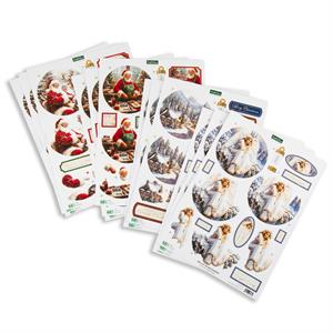 Katy Sue Designs Die Cut Decoupage Christmas Bauble Selection - Pack of 12  - 246010