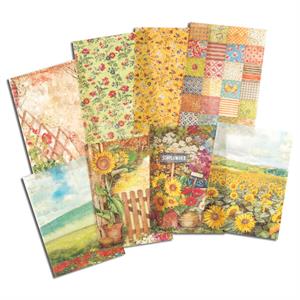 Stamperia Sunflower Art 8 x A6 Rice Papers - Backgrounds - 249459