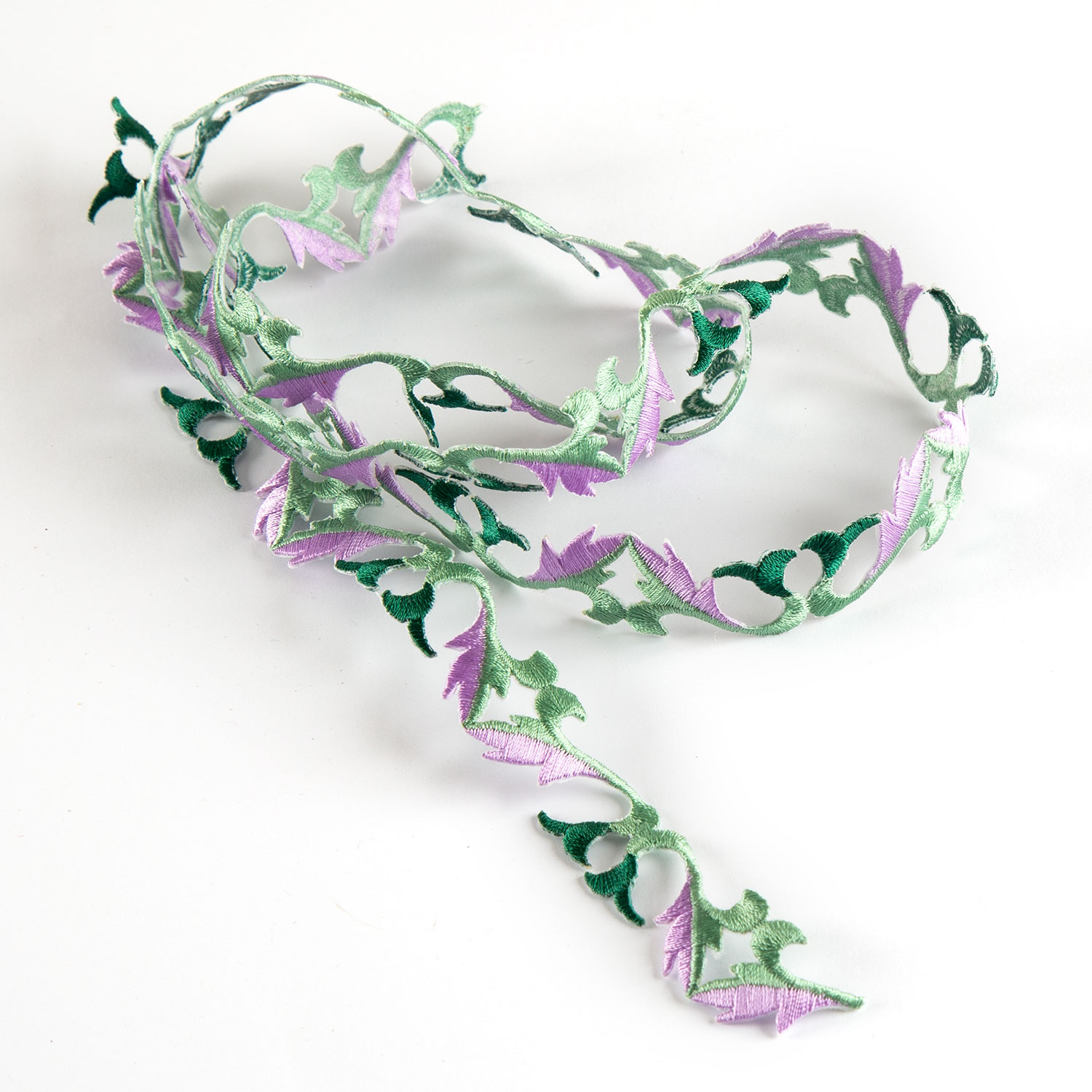 Craft Yourself Silly Festive Trim Pick N Mix - Pick Any 4  - Iron on Leaves - Purple 1m