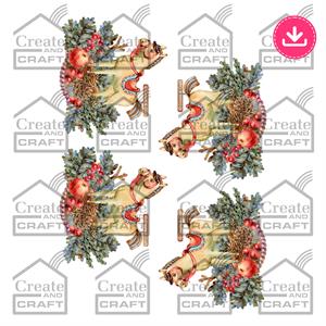 Create & Craft Vintage Christmas Illusions Rockin' Christmas Digital Download - 261642