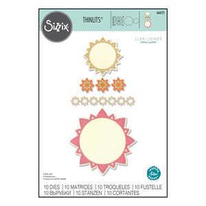 Sizzix Thinlits Geo Frames & Borders Die Set By Lisa Jones - 10 Dies - 267818