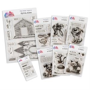 Art Inspirations Mr Barghest Pets Stamp Collection - 1 x A5 & 6 x A7 Stamp Sets Plus Mini Stamp Set Worth £6.00 - 267870
