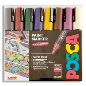 Posca PC-5M Deep Colours Pack -  8 Pens - 279230