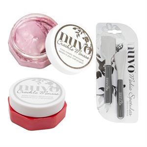 Tonic Studios Nuvo Crackle Mousse Duo with Spatulas - Rose & Pink Gin - 284543