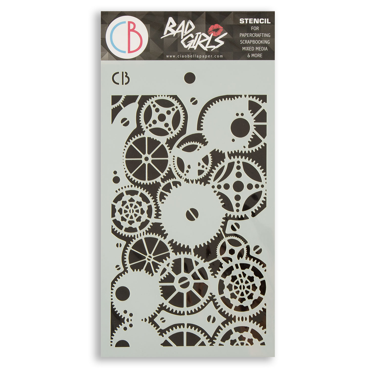 Ciao Bella 5" x 8" Stencils Pick-n-Mix - Choose 3 - Clock Gears 