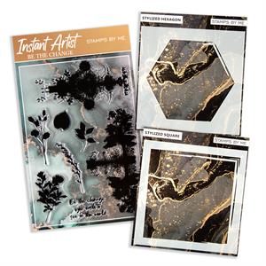 Stamps By Me Instant Artist Be The Change A5 Stamp Set with Stylized Hexagon & Square Stencils - 289710