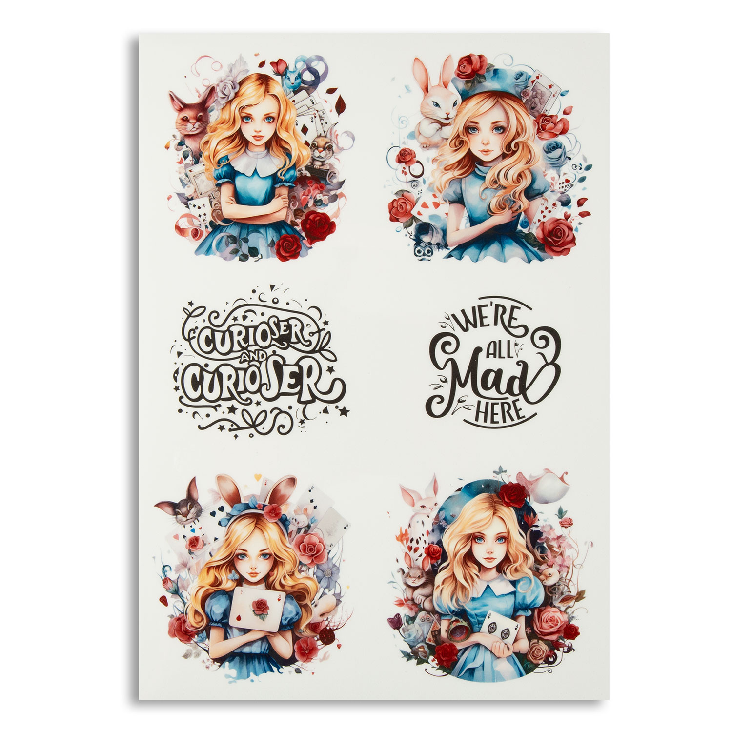 Emlems A4 Transparent Sticker Sheets - Pick n Mix - Choose 4  - Curious Alice 