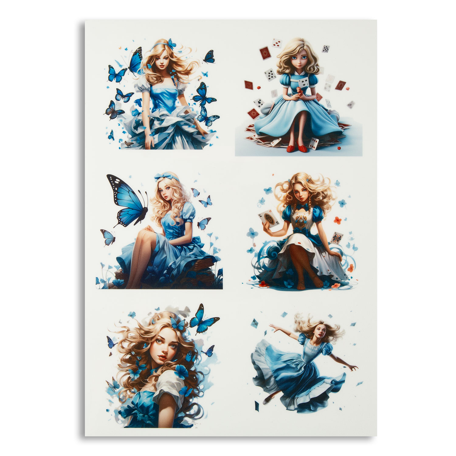 Emlems A4 Transparent Sticker Sheets - Pick n Mix - Choose 4  - Alice 