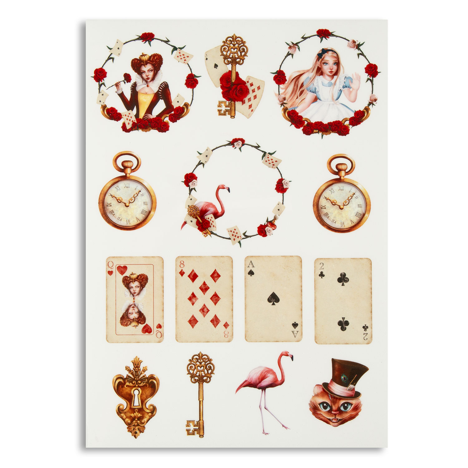 Emlems A4 Transparent Sticker Sheets - Pick n Mix - Choose 4  - Vintage Wonderland 3 