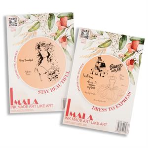 IMALA A5 Stamps Set - Dress To Express & Stay Beautiful - 12 Stamps - 298057