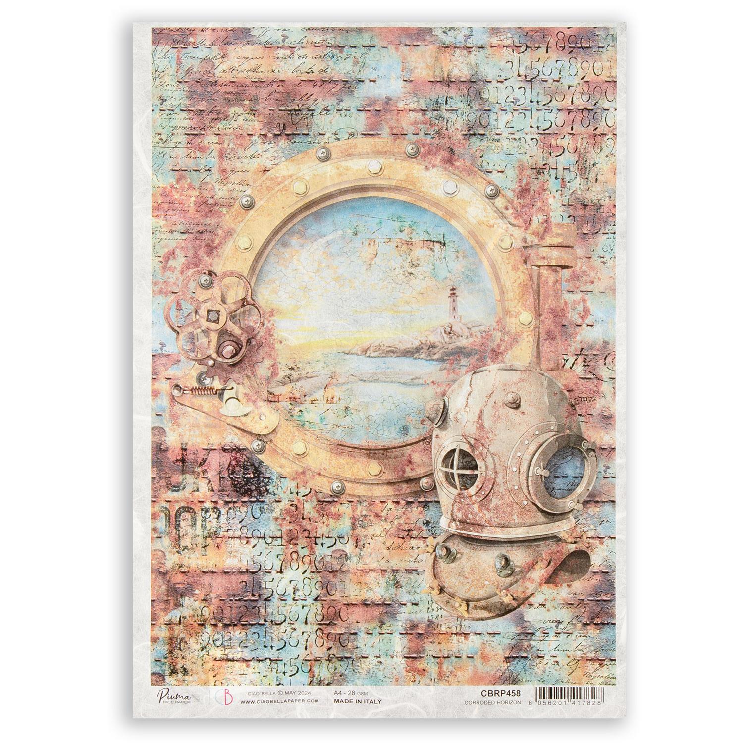 Ciao Bella 5 x Coral Reef A4 Rice Paper - Choose any 5 - Corroded Horizon 