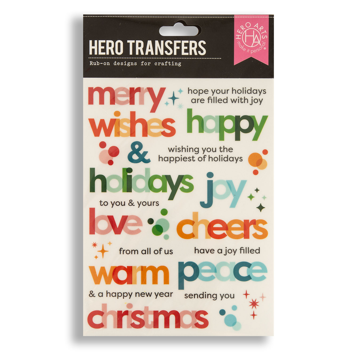 Hero Arts 6x8" Transfers Pick N Mix - Choose 2 - 2 Sheets per Pack - Holiday Messages