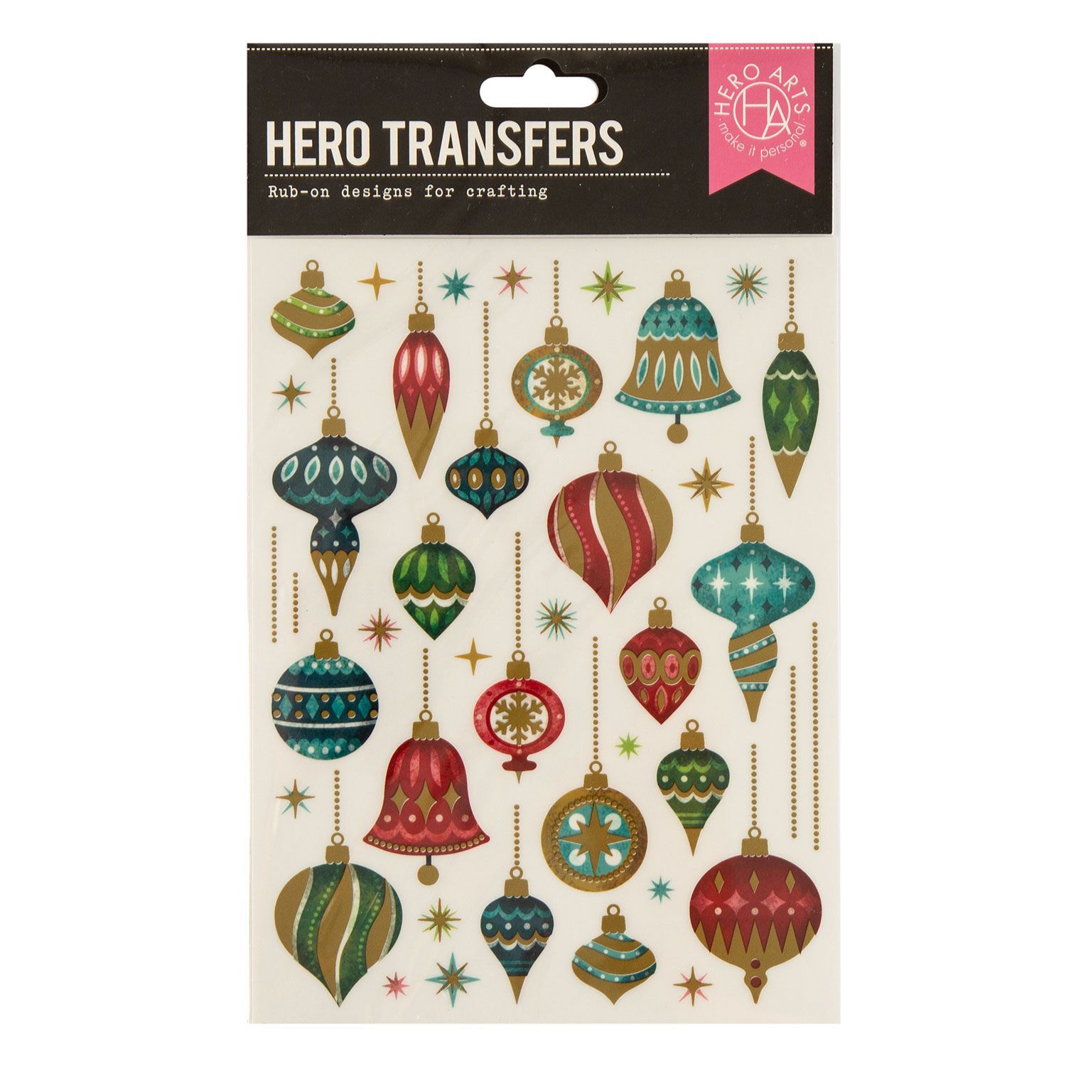 Hero Arts 6x8" Transfers Pick N Mix - Choose 2 - 2 Sheets per Pack - Gold Trim Ornaments