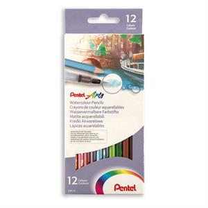 Pentel® Set of 12 Watercolour Pencils  - 308753