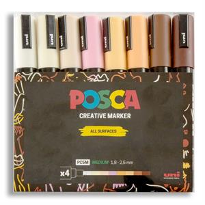 Posca PC-5M Neutrals Pack - 8 Pens - 331400