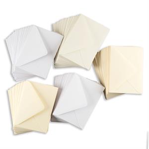 Oakwood C6 Envelopes 200 Pack - White & Ivory - Assorted Textures - 332439