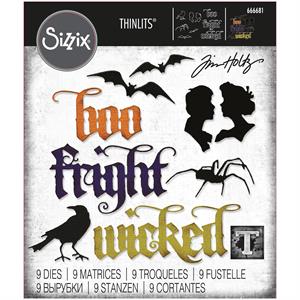 Sizzix Thinlits Die Set - Vault Gothic Portraits by Tim Holtz - 9 Dies - 334883