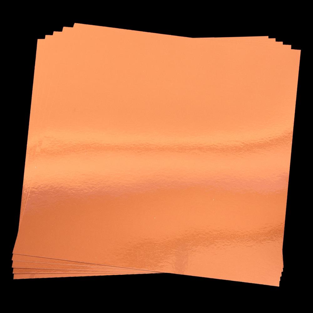 Pink Frog Crafts 12x12" Mirror & Holographic Card Pick-N-Mix - Choose Any 4 - Copper - 280gsm