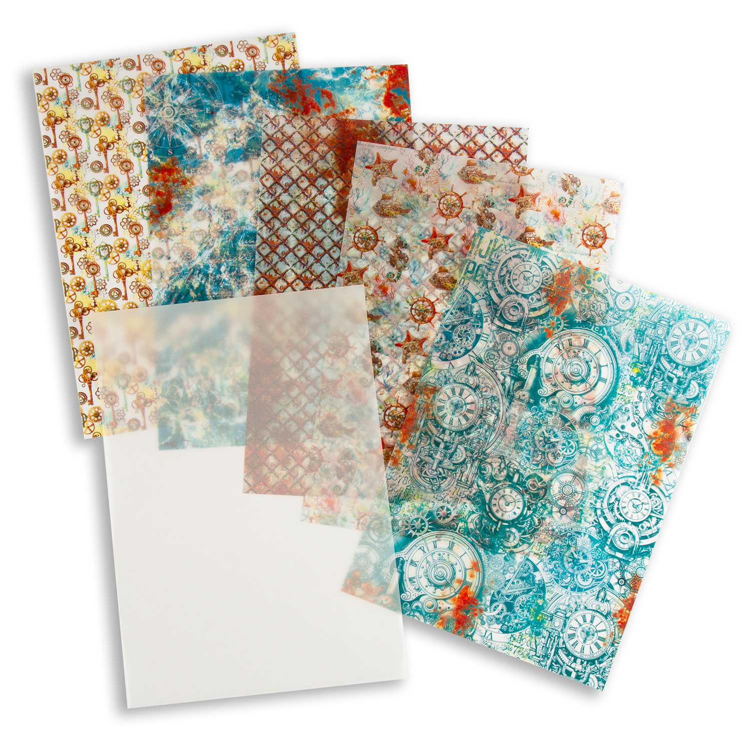 Ciao Bella A4 Vellum Papers Pick-n-Mix - Choose 2 - Coral Reef