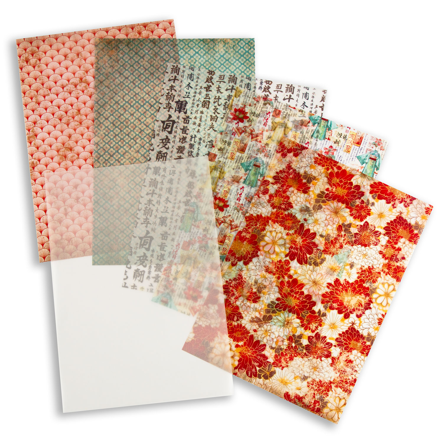 Ciao Bella A4 Vellum Papers Pick-n-Mix - Choose 2 - Land of the Rising Sun