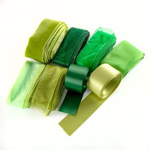 Dawn Bibby Shades Of Green Luxury Ribbon Selection - 343141