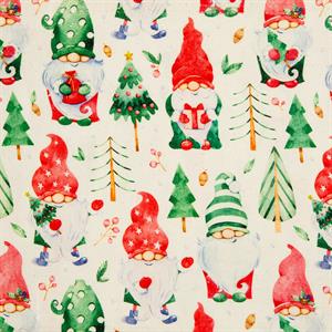 Fabric Freedom Christmas Gonks Party Digital Print 100% Quilting Cotton - 0.5m Fabric Length - 344267