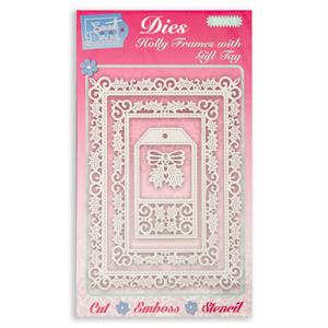 Sweet Dixie Holly Frames with Gift Tag - 358796