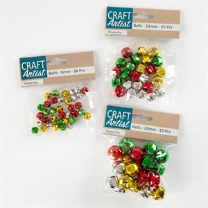 Craft Artist - Jingle Bells multipack 9mm, 15mm, 20mm - 3 Packs- 101.102.103 - 364032