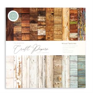 Craft Consortium 12 x 12 Paper Pad - Wood Textures 30 Sheets 180 gsm - 369459