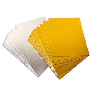 Jellybean Crafts 80 x A4 Sheets Silver & Gold Mirror Card - 300 & 320gsm - 381228