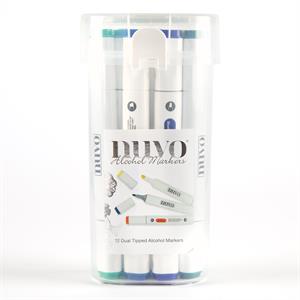 Tonic Studios Nuvo Alcohol Marker Pen Collection - 12 Pens - Sea & Skies - 384241