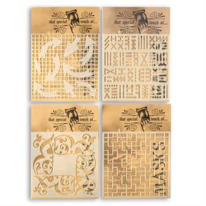 Stamps Away 4 x Junk Journal Masks and Stencils - 392517