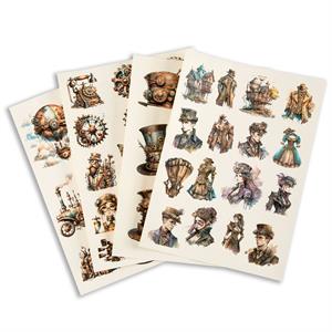 Emlems 4 x A4 Steampunk Sticker Sheets - 398367