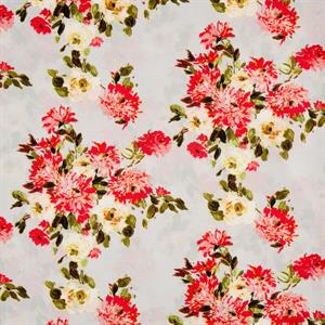 Six Penny Memories Floral Crepe 1m Fabric Length 150cm Wide - 399873