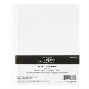 Spellbinders BetterPress 5.5x4.25" Cotton Card Panels - Porcelain - 410660