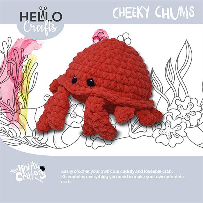 Knitty Critters Cheeky Chums Crab Crochet Kit - CreateAndCraft