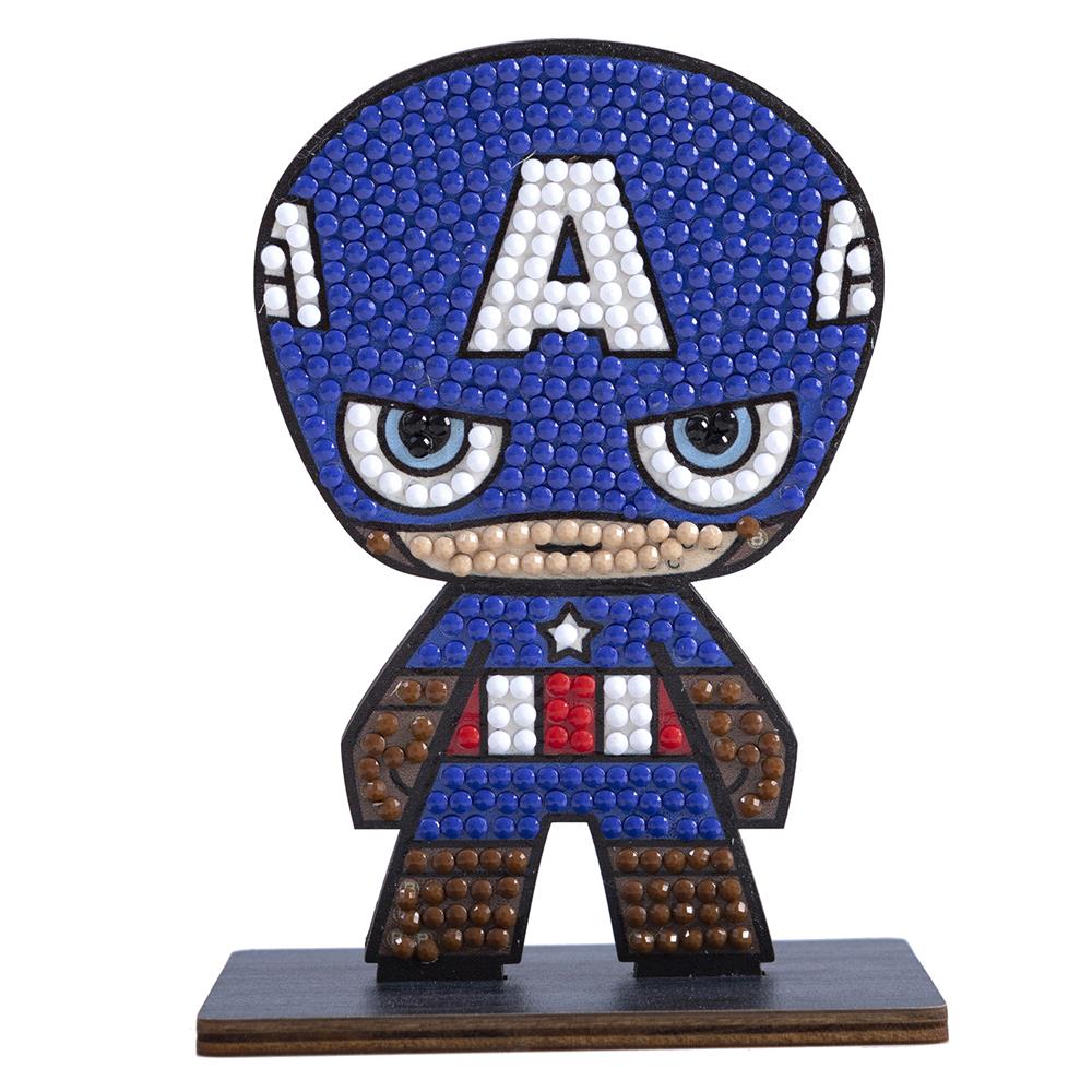 Crystal Art 3 x Pick n Mix Buddies Series 1 - Captain America
